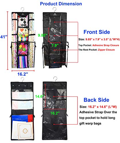 Freegrace Double Sided Hanging Gift Wrap Organizer