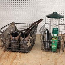 Diversified Scoop Wire Basket Vintage-Inspired Steel Storage