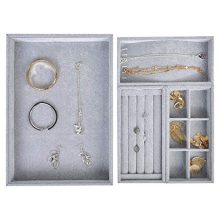 VIEFIN Velvet Stackable Jewelry Tray, Earring Drawer