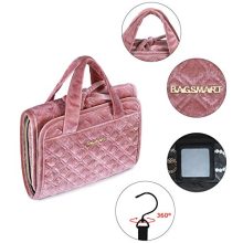 BAGSMART Velvet Hanging Jewelry Organizer Roll