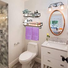 Floating Shelves Bathroom Rustic Wall Mounted Shelf with Towel
