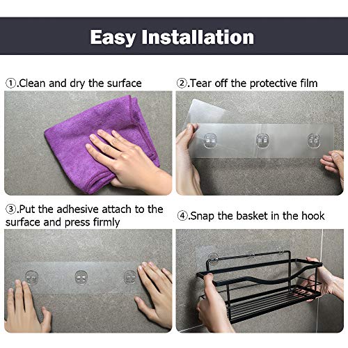 No Drilling Traceless Adhesive Bathroom Storage Organizer