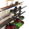 Freestanding Ski Rack for: Snowboards, Skis, Skateboards, Scooters