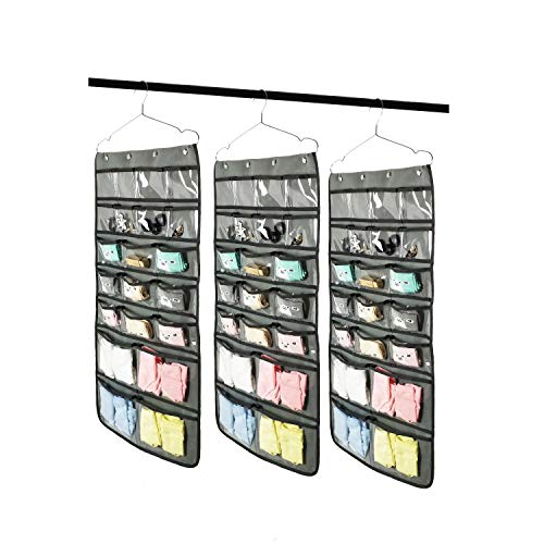 NIMES Hanging Closet Underwear Sock Bra Organizer Dual-Sided Accessories