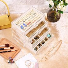 Acrylic Jewelry Box with 4 Drawers