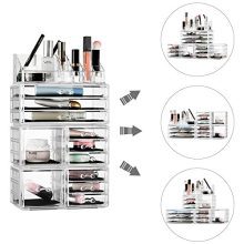 Felicite Home Acrylic Jewelry and Cosmetic Storage Boxes Makeup Organizer Set