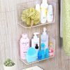 Corner Shelf Organizer with Hooks No Drilling