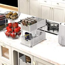 Simple Houseware 2 Tier Sliding Cabinet Basket Organizer Drawer