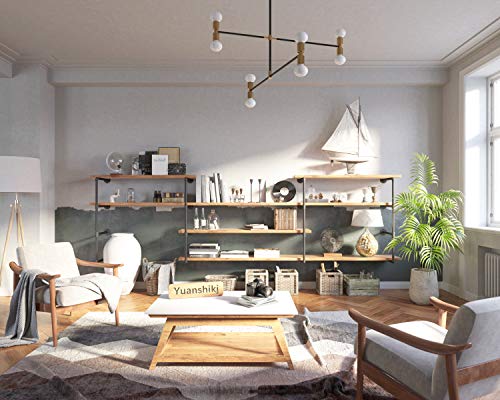Industrial Wall Mount Iron Pipe Shelf