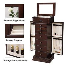 SONGMICS Large Jewelry Armoire Cabinet Storage Chest