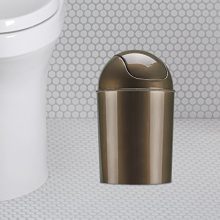 Mini Waste Can Gallon with Swing Lid, Bronze