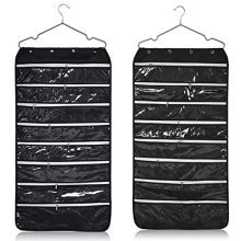 Alezywels Hanging Jewelry Organizer Bag Dual-Sided