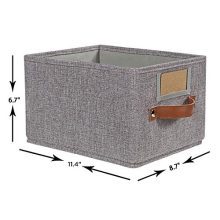 Foldable Fabric Storage Baskets Set of 3 – Large Organizing Containers with Labels for Closet, Bedroom & Office