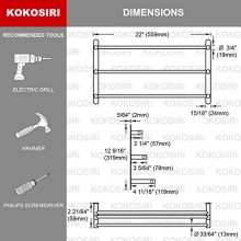 3-Tiers Ladder Towel Rack Wall Mount