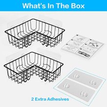 Asija 2-Pack Corner Shower Caddy -  Stainless Steel Adhesive Shower
