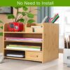 4-Layer Bamboo Desk Organizer with Drawer: Your Office's Space-Saving Solution