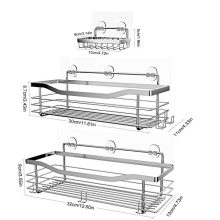 Orimade Shower Caddy Basket Soap Dish Holder Shelf with 5 Hooks