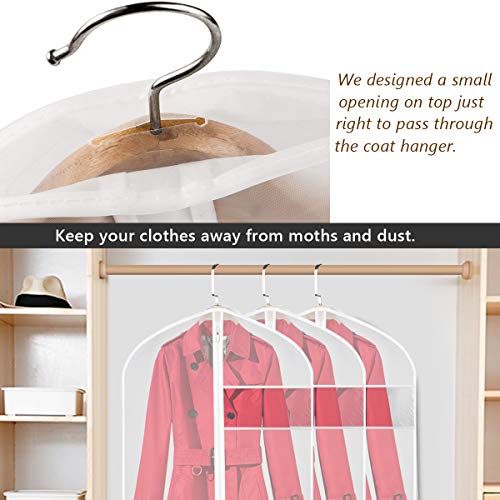 KEEGH Clear Garment Bags Long Dress Jacket Cover
