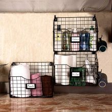 X-cosrack 3 Tier Hanging Metal Wire Basket Bin with 6 Hooks
