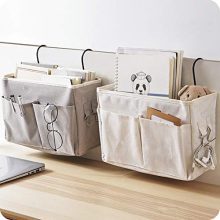 Yamix Bedside Storage Caddy Hanging Organizer Holder