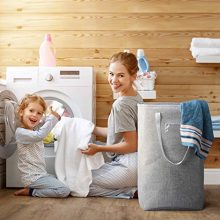 Laundry Hamper Detachable Brackets Well-Holding Foldable