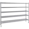 14 inch x 72 inch Chrome 5 Shelf Kit with 54 inch Posts.