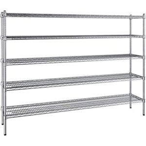 14 inch x 72 inch Chrome 5 Shelf Kit with 54 inch Posts.