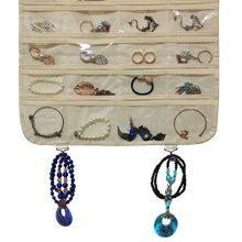JSXD Hanging Jewelry Organizer,32 Clear PVC Pockets