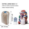 HOMEST 2 Pack XL Nylon Laundry Bag with Strap