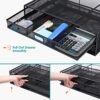 Metal Mesh Desk Organizer with Dual Pull