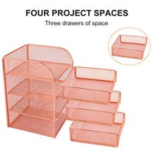 PAG Rose Gold Desk Organizer Stick Note Holder