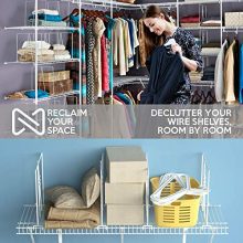 Neatly Made White Wire Shelf Dividers for Closet Organization