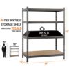 Topeakmart Heavy Duty 4 Level Garage Shelf Steel