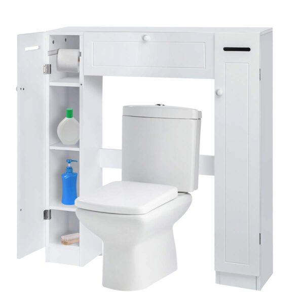 KINGSO Bathroom Organizer Over The Toilet Storage Cabinet for Bathroom