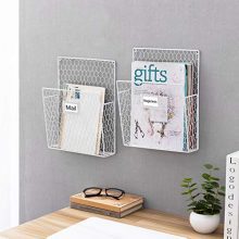 Organizer Basket Rack with Chalkboard Label Metal