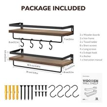 Bathroom Shelf with 2 Towel Holders Kitchen and Living Room