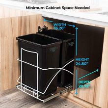 Gallon Kitchen Trash Can Pull Out Under Cabinet Trash Bin