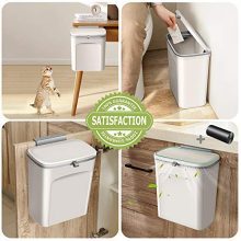 AYADA Hanging Trash Can with Lid, Hanging Garbage Can