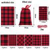Aneco 16 Pieces Mini Christmas Red and Black Plaid