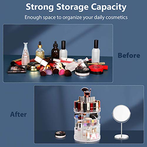 Makeup Organizer 360 Rotating Bathroom Makeup Carousel