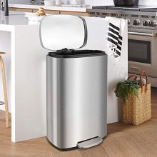 HEMBOR 13.2 Gallon(50L) Trash Can, Stainless Steel