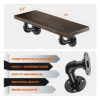 Pipe Rustic Wood Floating Shelf