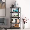Yaheetech Black Adjustable 5-Shelf Shelving Unit Storage