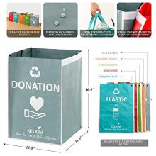 Recycling Bin Bags + Donation Bag Set - Sustainable, Waterproof, and Stylish Waste Organizer for Home and Office Recycling! 🗑️♻️