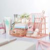 Rose Gold Desk Organizer for Women