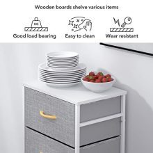 Drawer Fabric Dresser Storage Tower, Organizer Unit for Bedroom