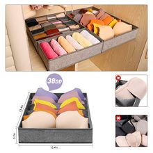 Drawer Organizer, 4 Set Foldable Underwear Drawer Organizer