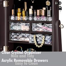 YOKUKINA LED Jewelry Cabinet Armoire