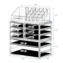 Makeup Organizer 3 Pieces Acrylic Cosmetic Storage Drawers