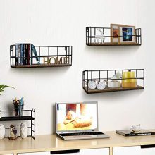 HORLIMER Wall Mounted Floating Shelves Set of 3